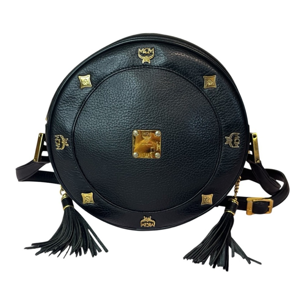 MCM Vintage Black Tambourine Crossbody